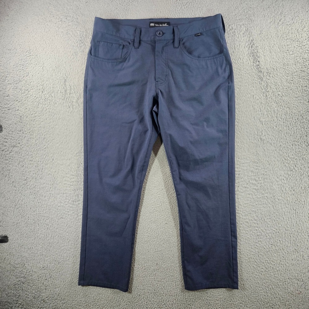 Travis Mathew Mens Open to Close Navy Blue Performance Stretch Golf Pants 32x28